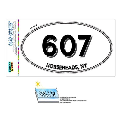 607 Horseheads Ny New York Oval Area Code Sticker