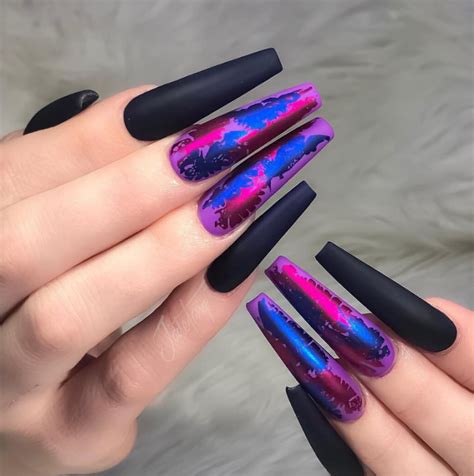 30 incredible acrylic black nail art designs ideas for long nails page 9 of 30 fashionsum