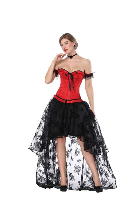 burlesque steampunk corset dress for women vintage gothic lace corset top sexy corsets and