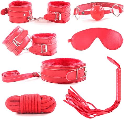 happy time 10pcs set lingerie pu leather bdsm s e x bondage set hand cuffs footcuff