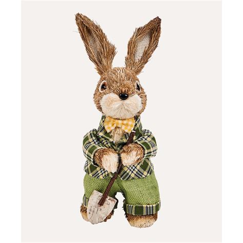 Worth Imports 12 In Standing Sisal Easter Bunny Figurine Brown Bunny