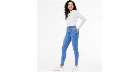 Bright Blue Lift And Shape High Waist Yazmin Skinny Jeans New Look