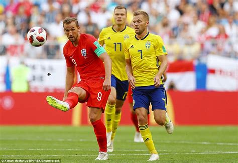 World Cup England Players Stride Onto Pitch Ahead Of Sweden Clash