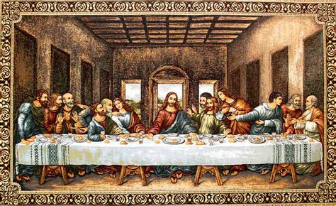 La última cena ( milán, convento de santa maria delle grazie) es la obra religiosa más famosa de leonardo da vinci. Tapiz de la Última Cena de Leonardo Da Vinci | Blog de ...