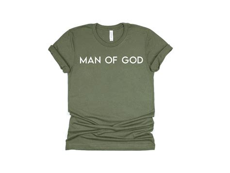Man Of God Tee Christian T Shirt T For Him Inspirational Etsy