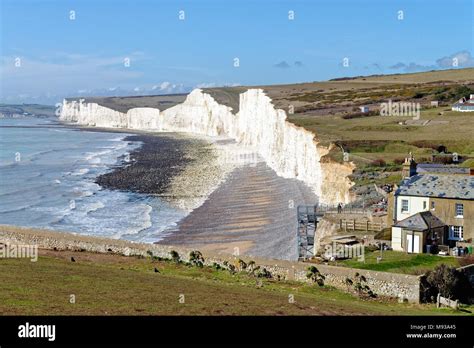 The Seven Sisters Chalk Cliffs At Birling Gap South Downs National