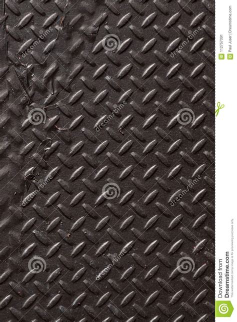 Heavy Metal Black Diamond Plate Abstract Texture Background Stock Image