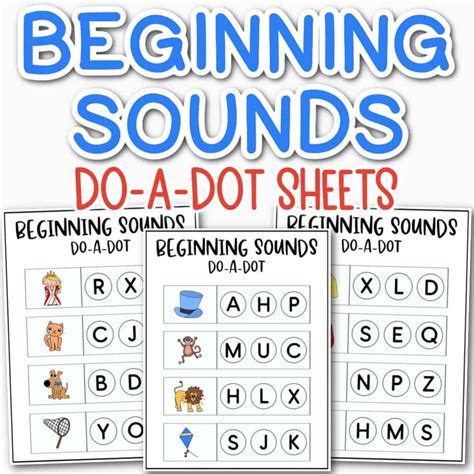 10 Beginning Sounds Worksheets Free Kindergarten Or Pre K Activities