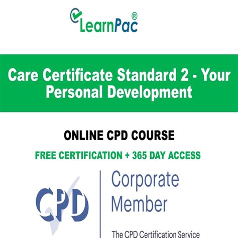 Care Certificate Standard 2 Your Personal Development Online Cpd