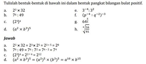 Contoh Soal Eksponen Kelas 10 Jawaban PDF