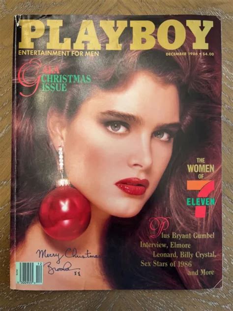Playboy Magazine December 1986 Brook Sheilds Gala Christmas Issue W