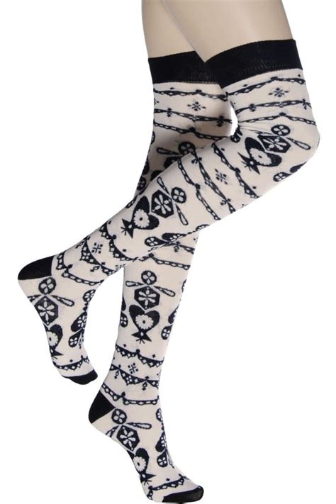 bavarian design over knee socks over knee socks knee high stockings socks