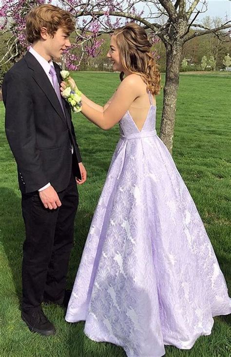 You Are Stunning😍👏🏼 Promcouples Lavender Prom Dresses Light Purple