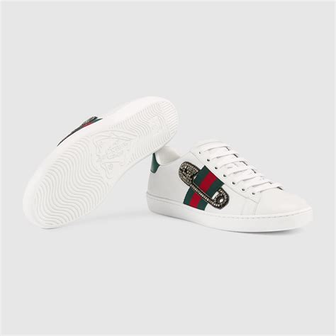 Ace Embroidered Low Top Sneaker Gucci Womens Sneakers 454552a38g09064