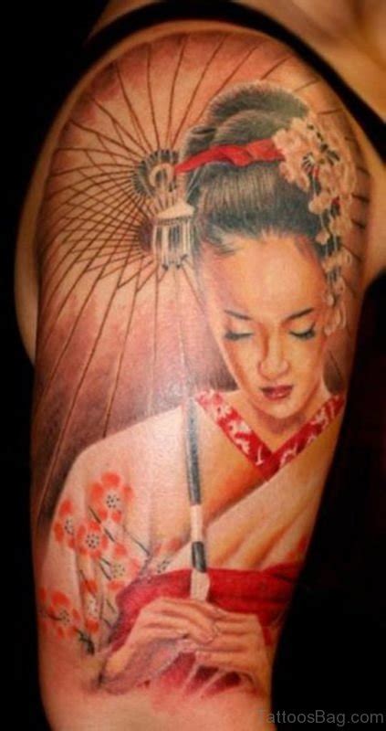 65 Graceful Geisha Tattoos On Shoulder Tattoo Designs