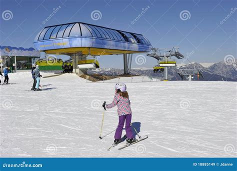 Skiers Paradise editorial stock image. Image of modern - 18885149