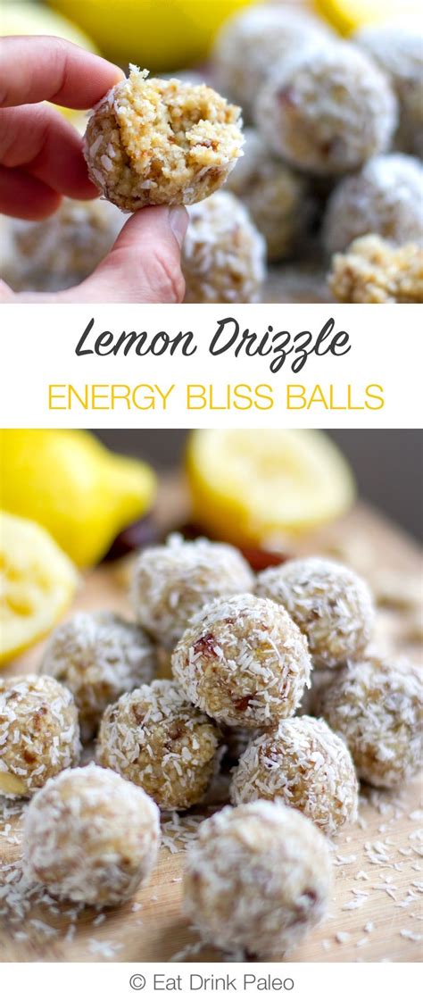 Lemon Drizzle Paleo Bliss Balls Energy Balls Au Lemon Drizzle Paleo