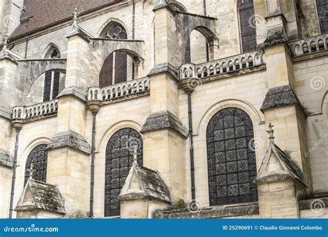 Sens Cathedral Stock Image Image Of Yonne Side France 25290691