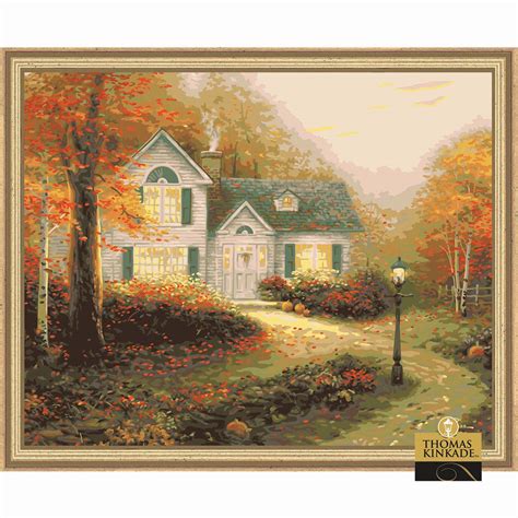 Plaid® The Blessings Of Autumn Thomas Kinkade Paint By Number Kit