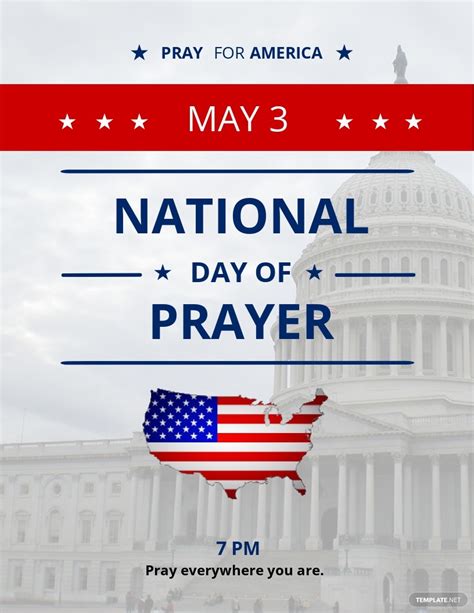 Free National Day Of Prayer Flyer Template Word Doc