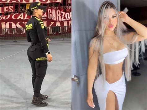 Policía colombiana enamora en redes tras partido de futbol en su país
