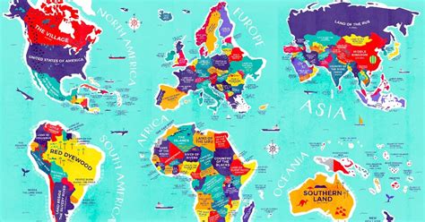 This World Map Shows The Literal Translation Of Each Countrys Name To