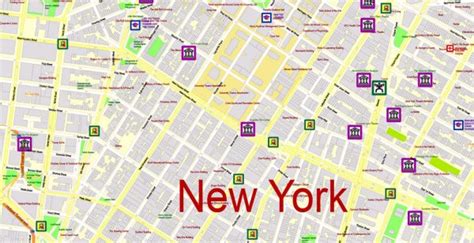 New York City Printable Map US Exact Detailed City Plan Scale 100
