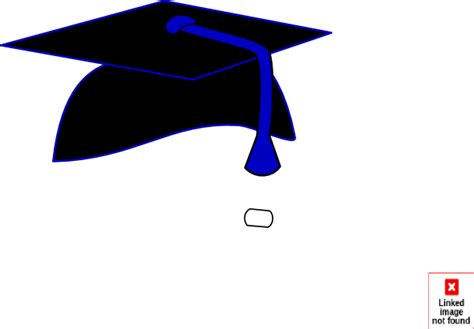 Black Graduation Cap Blue Tassel Clip Art At Vector Clip