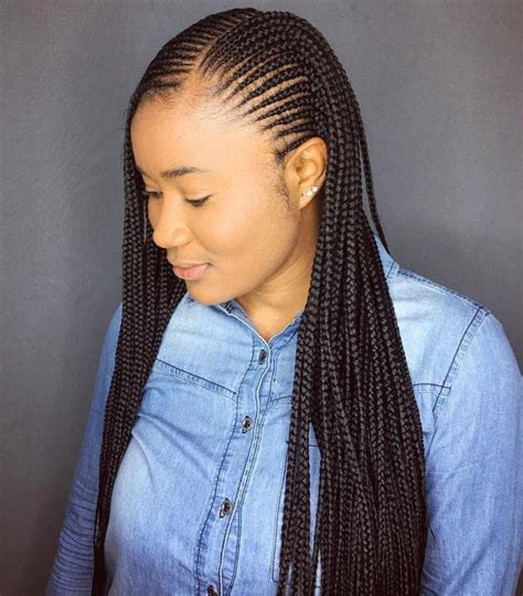 Cornrowed Box Braids Blackhairstylesbraids Cornrow Hairstyles