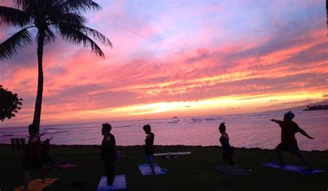 beach sunset yoga ala moana beach picture of beach sunset yoga hawaii honolulu tripadvisor