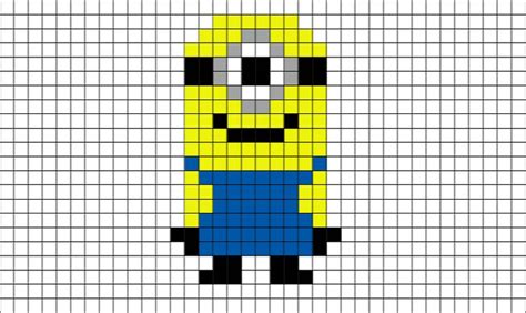 Pixel Minion Пиксельные изображения Minecraft Вышивки дисней и Рисунки