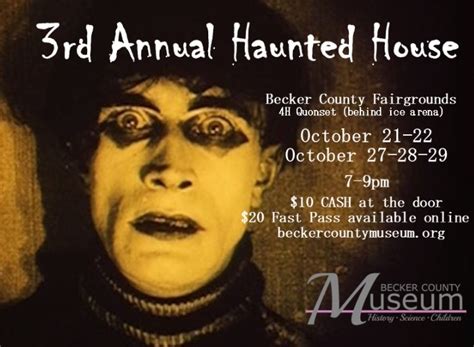 Becker County Museums 3rd Annual Haunted House Opens This Weekend