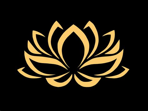 Flower Gold Golden Free Vector Graphic On Pixabay Lotus Flower Art
