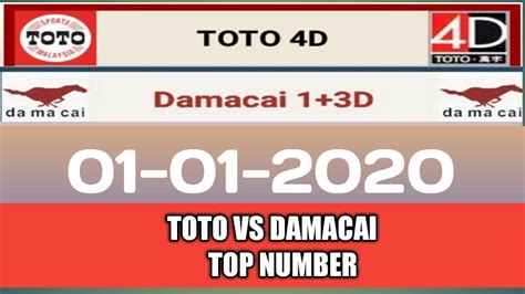 Toto 4d draws three (3) times a week every wednesday, saturday, and sunday. 01-01-2020DAMACAI VS TOTO 4DLUCKY NUMBER PREDICTION|TOTO ...