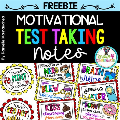 Motivational Test Taking Notes Freebie Test Taking Test Prep