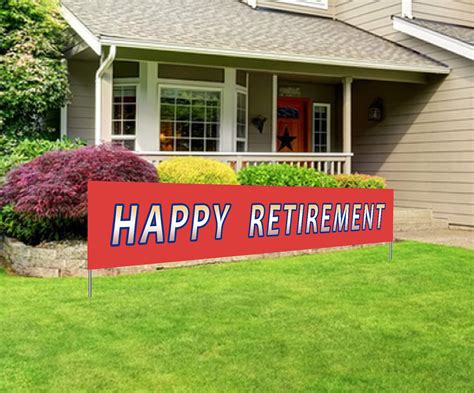 Buy Silvima Large Happy Retirement Banner Huge Retire Party Sign