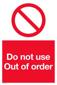 How do you make a not equal sign on keyboard? Do not use Out of order from Safety Sign Supplies