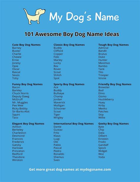 101 Boy Dog Name Ideas Boy Dog Names Puppy Names Dog Names Male