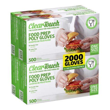 Buy products such as x3 latex, powder free, industrial disposable gloves, large, ivory, 1000/case at walmart and save. Assortit - Medline Clear-Touch Poly Food Prep Gloves, One ...