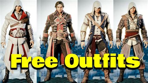 How To Get Ezio And Connor Outfits For Free In Ac Unity Best Gear Youtube