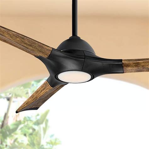 Modern ceiling fans are not any another creation, it is the same as the one that traditional ceiling fan. 60" Modern Forms Woody Matte Black LED Outdoor Ceiling Fan ...