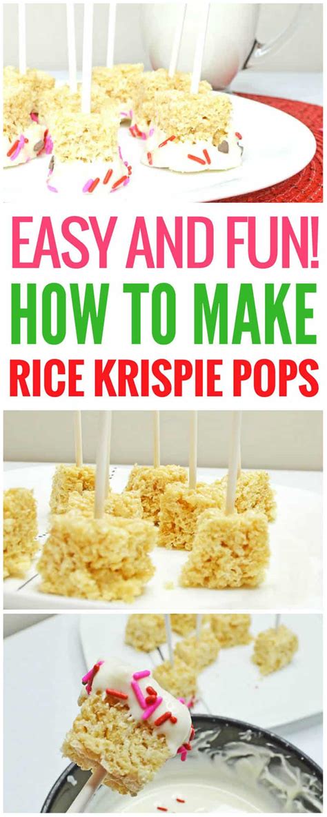 Easy Rice Krispie Pops Recipe With Sprinkles And White Chocolate