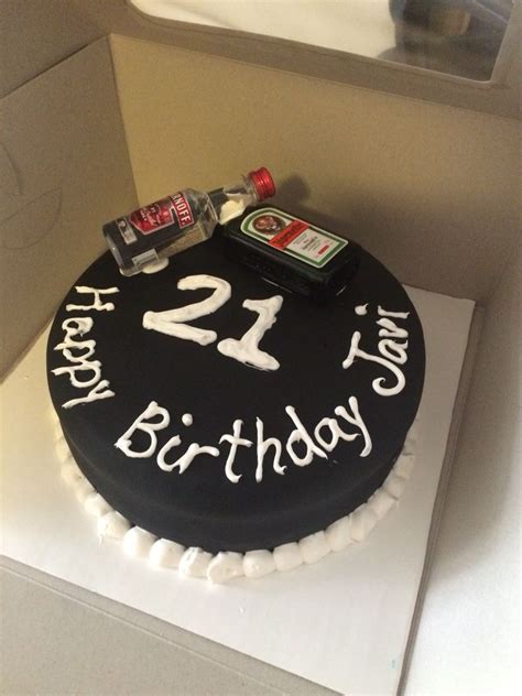 Cakes would never cease to be out of birthday scenes. Simple but nice cake for guy's 21st birthday | 21st ...
