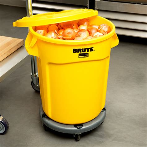 I confirm i have read and accept your privacy statement and i would like to receive marketing and/or promotional emails from rubbermaid. Rubbermaid BRUTE 20 Gallon Yellow Trash Can with Lid and Dolly
