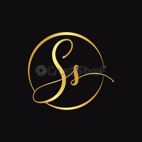 Initial SS Letter Logo Design Vector Template Abstract Script Letter