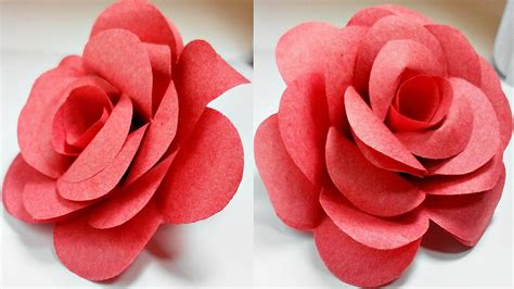 Paper Flowers Rose Diy Tutorial Easy For Childrenorigami Flower