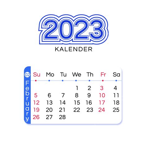 2023 Calendar Monthly Calendar February Calendar Calendar February