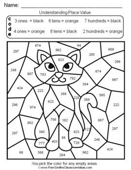 Free second grade worksheets and games including, phonics, grammar, couting games, counting worksheets, addition online practice,subtraction online practice, multiplication online practice, hundreds charts, math worksheets generator, free math work sheets. 2nd Grade Go Math 2.5 Understanding Place Value within 1000 Color By Numbers | Go math, 2nd ...
