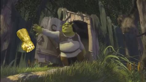 Shrek Snaps Thanos Glove Youtube