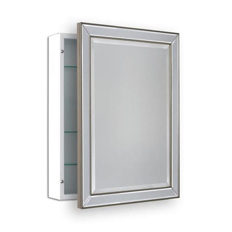 Save space with our medicine & bathroom mirror cabinets. Deco Mirror 22 in. W x 30 in. H Surface Mount Metro Beaded ...